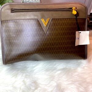 🔥LOW START🔥MARIO VALENTINO MONOGRAM PVC CLUTCH BAG
